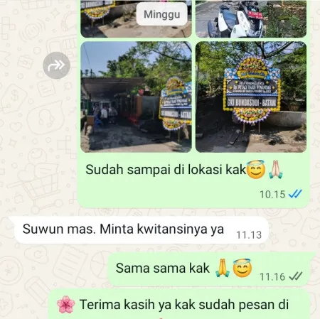 Pengiriman Papan Bunga Duka Bobos Legonkulon